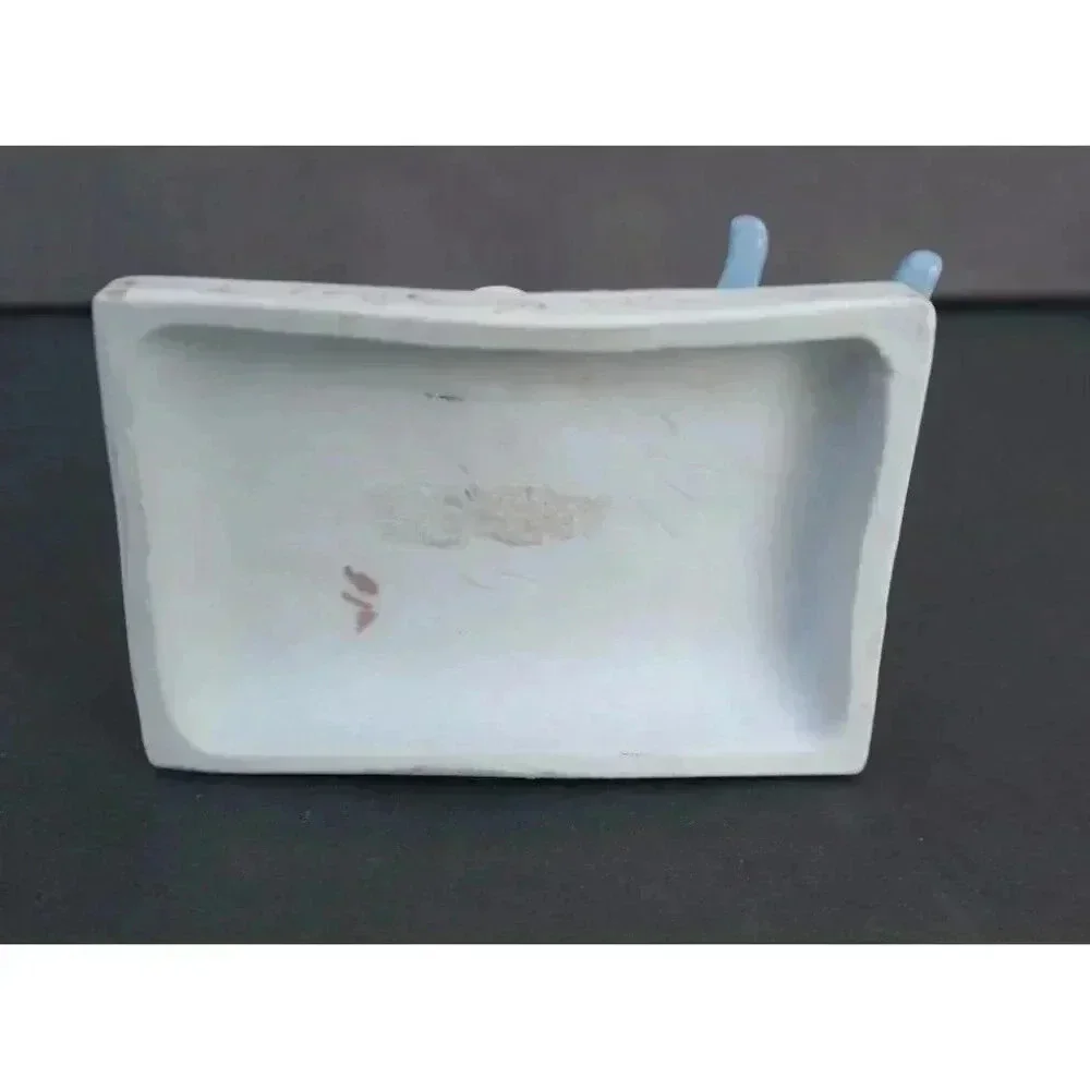 VTG Riding Boots Match Holder Striker Porcelain Bisque Hand Painted figurine